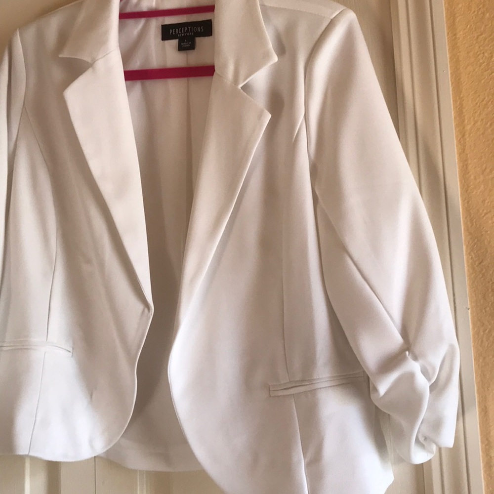New York white Crisp Blazer